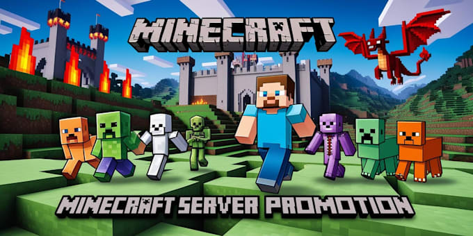 Gig Preview - Minecraft server promotion, server advertisement to get active players