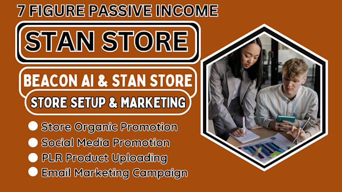 Gig Preview - Setup stan store, beacon ai, stan store marketing, esty digital store design