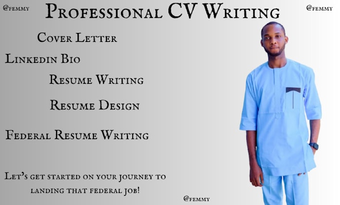 Gig Preview - Create a federal resume CV cover letter linkedin profile tailored to your job