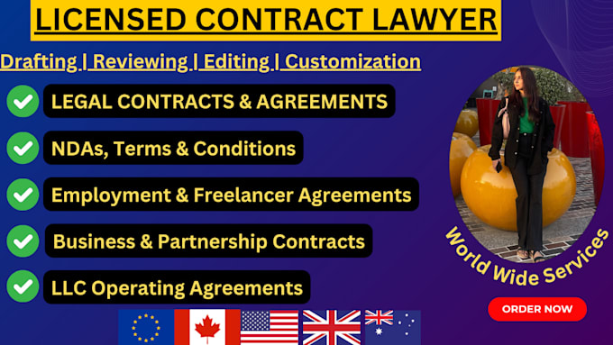 Gig Preview - Draft legal contract, legal agreement, llc agreement