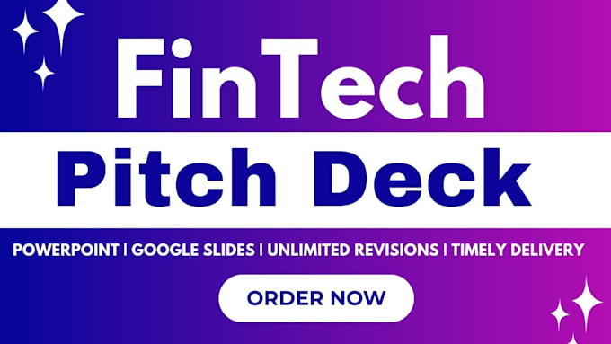 Gig Preview - Create fintech pitch deck powerpoint presentation pitch deck fintech pitch deck