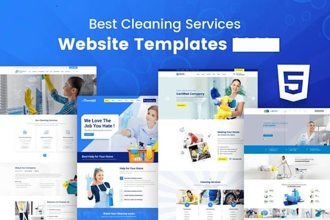 Gig Preview - Design professional cleaning service website