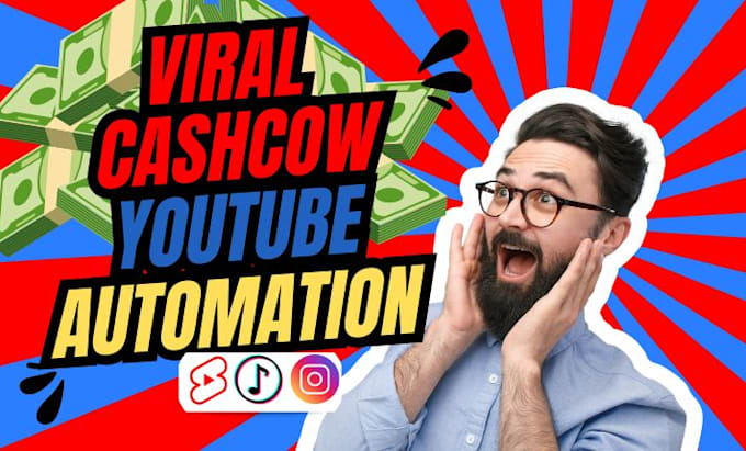 Gig Preview - Create automated cash cow video cash cow youtube channel tiktok instagram