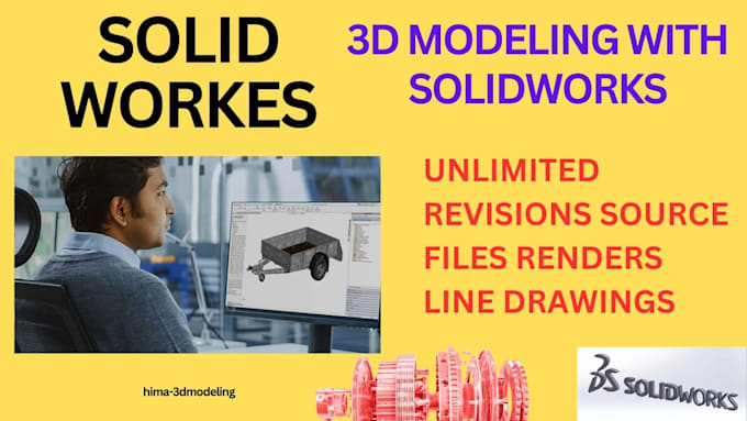 Gig Preview - Design 3d models with solidworks