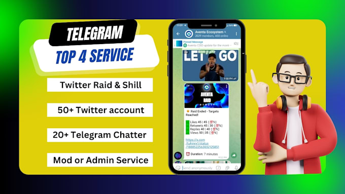 Bestseller - be your telegram moderator or telegram community manager