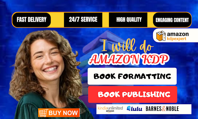 Gig Preview - Format your book for print digital amazon kindle KDP pdf lead magnet