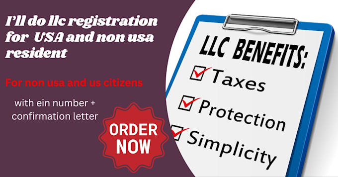 Gig Preview - Usa llc registration and ein for non USA and USA resident tax returns filling