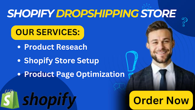 Gig Preview - Build a shopify dropshipping store shopify dropshipping ecommerce shopify expert