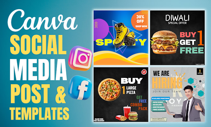 Gig Preview - Design editable social media posts,ads using canva