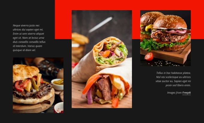 Gig Preview - Design wix restaurant menu website grubhub ubereats doordash bar cocktail toast