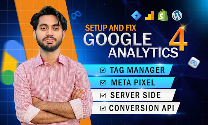 Gig Preview - Setup and fix facebook pixel conversion API, ga4 server side tracking with GTM