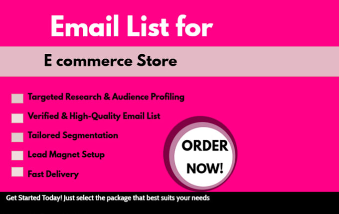 Gig Preview - Build targeted email list for your e commerce store to drive sales