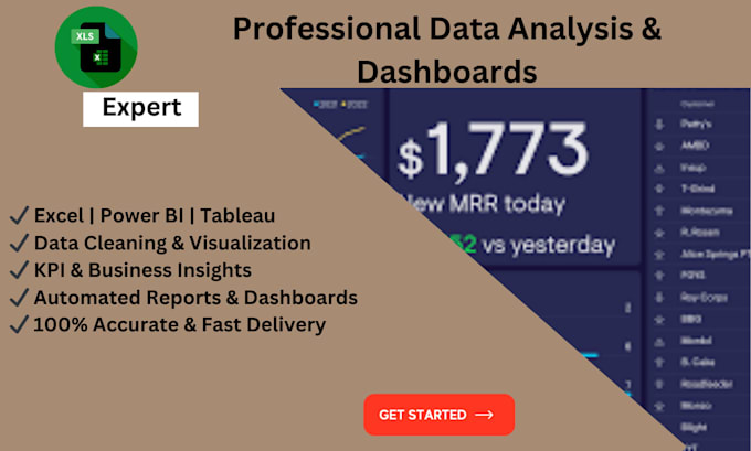 Gig Preview - Analyze, and automate your excel data with advanced formulas and vba