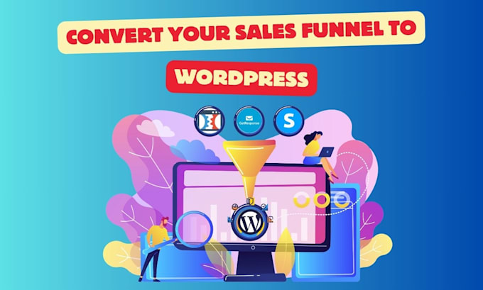 Gig Preview - Convert any sales funnel, clickfunnels, or landing page to a wordpress website