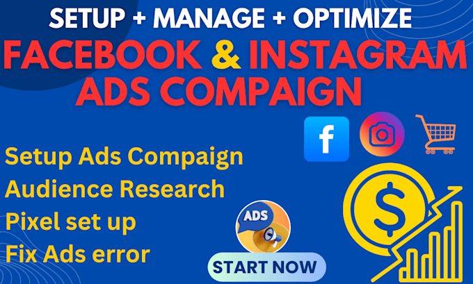 Gig Preview - Set up facebook ads, instagram ads for leads and sales and meta ads manager