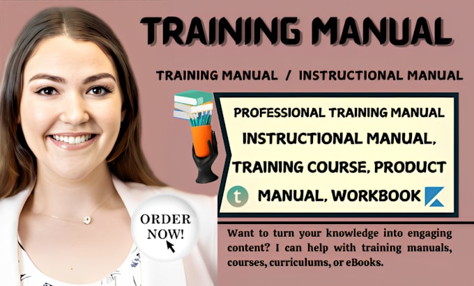 Gig Preview - Create an instructional training manual user guide user manual course content