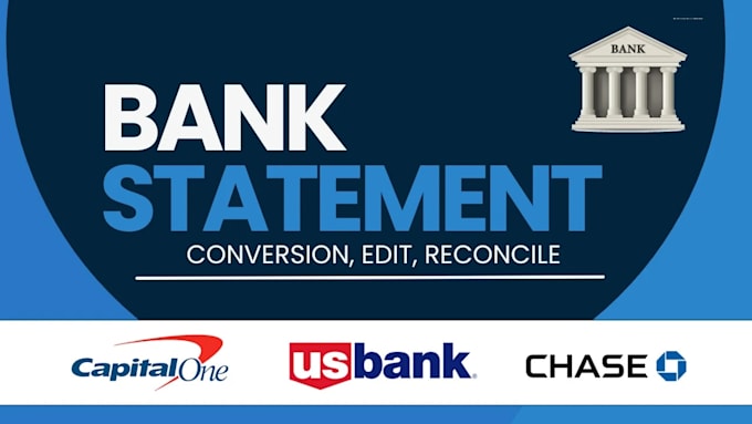 Bestseller - convert bank statement from pdf to excel, editable format