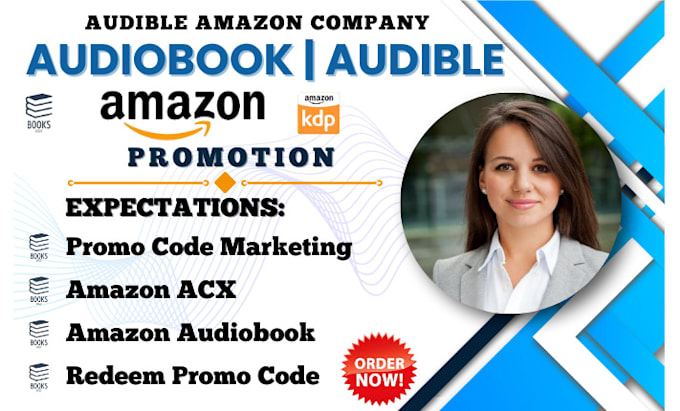 Gig Preview - Promote audiobook audible acx book amazon promotion ebook marketing