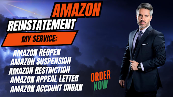 Gig Preview - Do amazon reinstatement amazon unban amazon suspension removal appeal letter