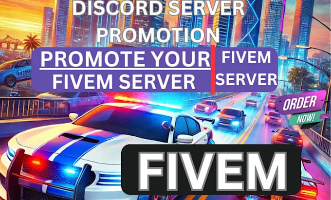 Gig Preview - Do fivem server promotion, discord server and fivem server advertisment