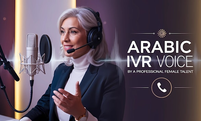 Gig Preview - Record professional female IVR voice over arabic and english