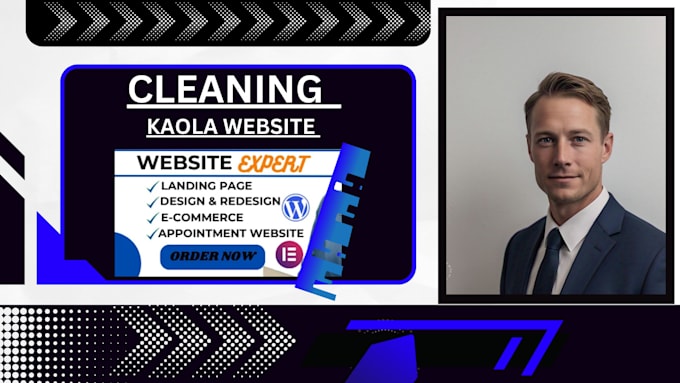 Gig Preview - Design cleaning service business website, booking koala pricing parameter websit