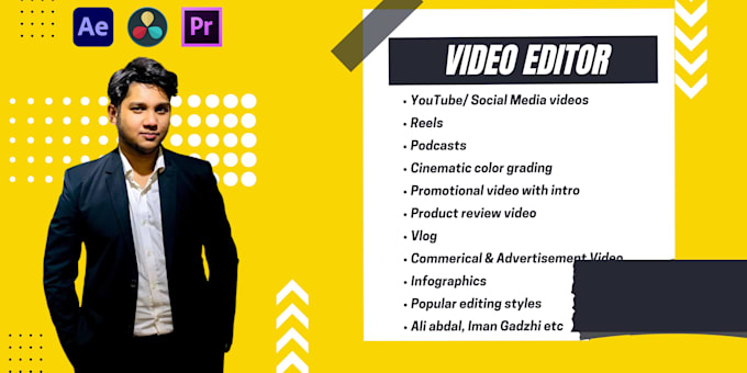 Gig Preview - Do professional youtube video editing or any video editing