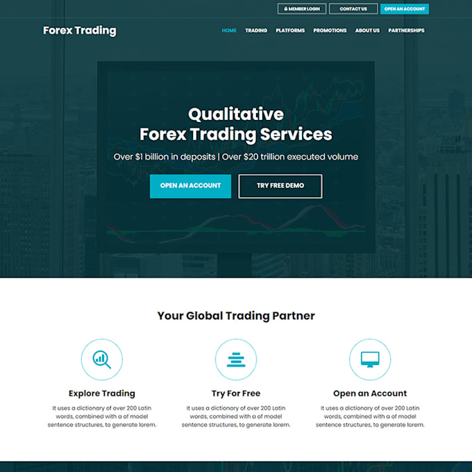 Gig Preview - Build forex trading website stock trading app broker cfd CRM p2p broker website