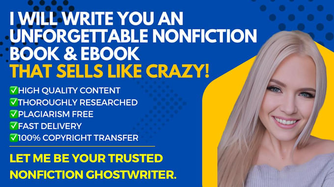 Gig Preview - Ghostwrite you an unforgettable nonfiction ebook that sells