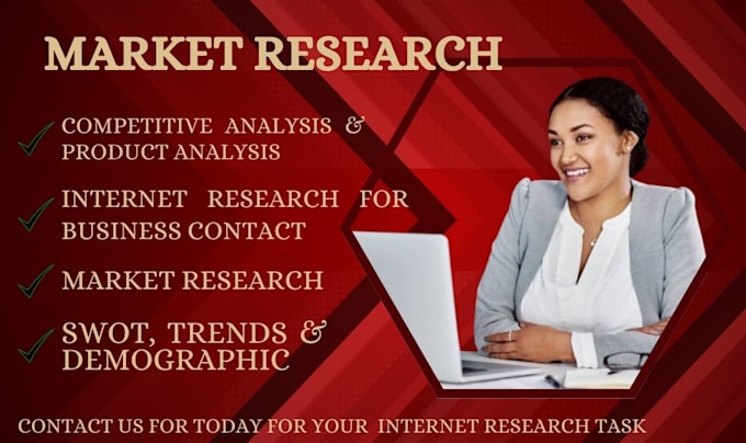 Gig Preview - Do market research and internet research for your business