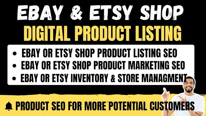 Gig Preview - Etsy seo product listing optimization ebay product upload etsy listings optimize