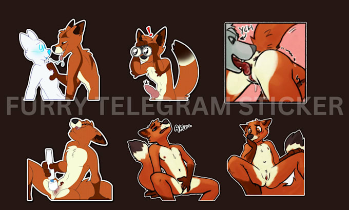 Gig Preview - Create furry telegram stickers nsfw furry sticker animated discord stickers nsfw