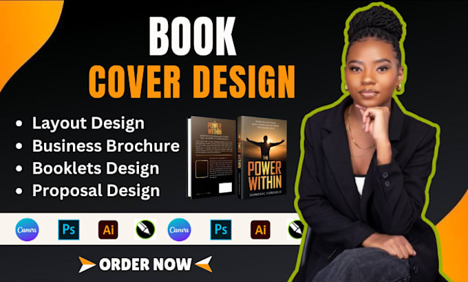 Gig Preview - Do book cover design, ebook cover design, KDP book cover, canva ebook design