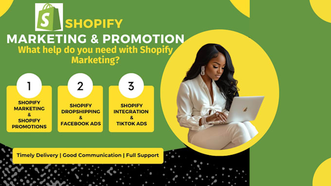 Gig Preview - Do shopify marketing, boost shopify sales, shopify store promotion