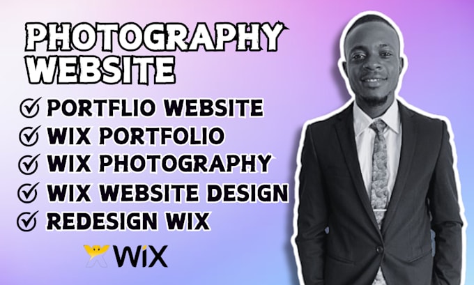 Bestseller - design wix photography redesign wix photography and wix portfolio website