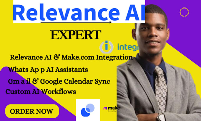 Gig Preview - Automate your workflow with relevance ai and make com