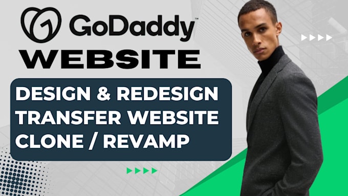 Gig Preview - Create a godaddy website design or redesign for your business, ecommerce, store