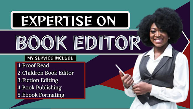 Gig Preview - Be your developmental book editor fiction editing book publishing and formatting