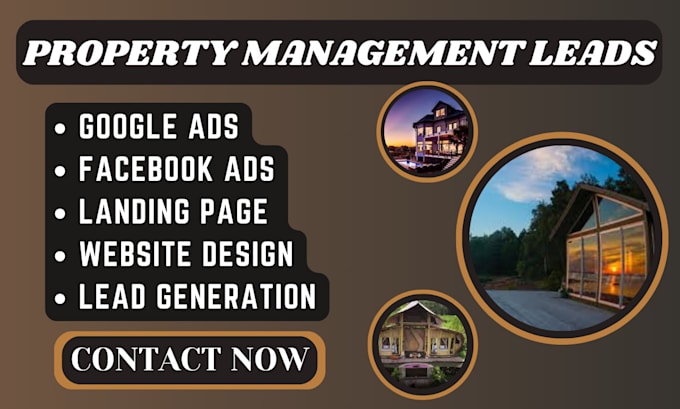 Gig Preview - Property management leads real estate leads rental leads facebook google ads