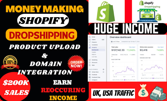 Bestseller - build shopify website, design or redesign dropshipping store, shopify store