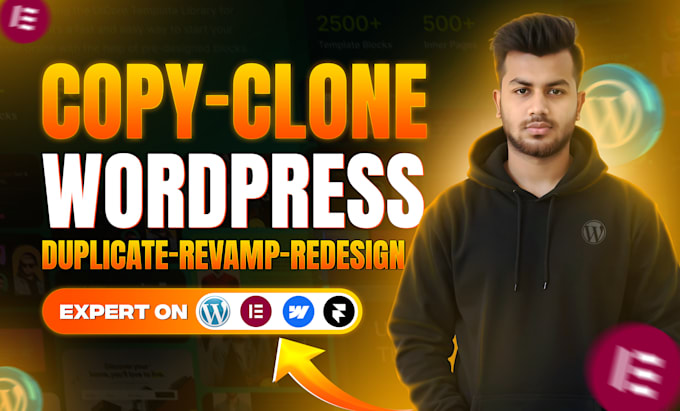 Gig Preview - Copy clone or duplicate any website, copy clone wordpress website