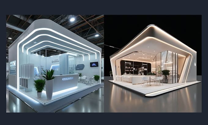 Gig Preview - Design your 3d exhibition booth stall kiosk stand and models