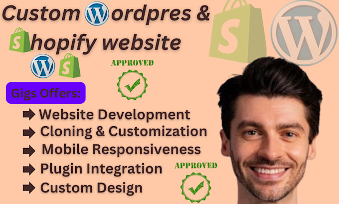 Gig Preview - Build, design, redesign, develop, clone, customize shopify or wordpress website