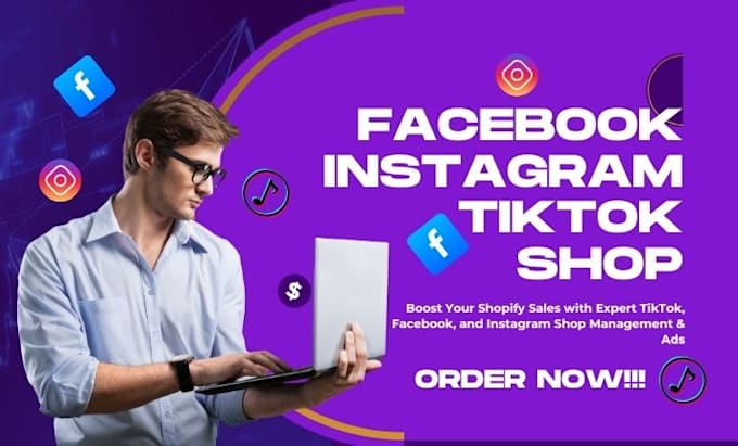 Gig Preview - Setup and manage tiktok shop instagram shop facebook shop ads campaigns