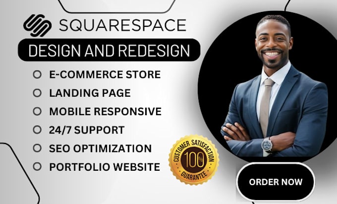 Gig Preview - Design or redesign modern squarespace website, website development