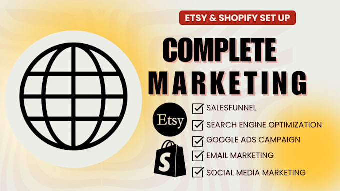 Gig Preview - Do etsy marketing, promotion and set up, shopify marketing to increase revenue