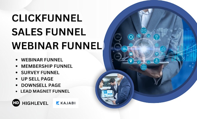 Gig Preview - Design webinar funnel leads magnet funnel membership webinar funnel clickfunnel