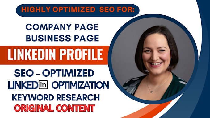 Gig Preview - Optimize your linkedin profile, business, company page with SEO