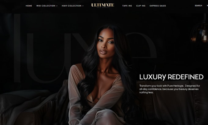 Gig Preview - Design profitable hair extension website, beauty dropshipping shopify store