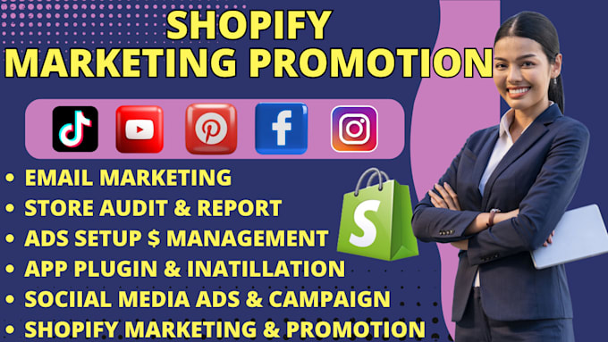 Gig Preview - Boost shopify sales, shopify dropshipping marketing and promote shopify store